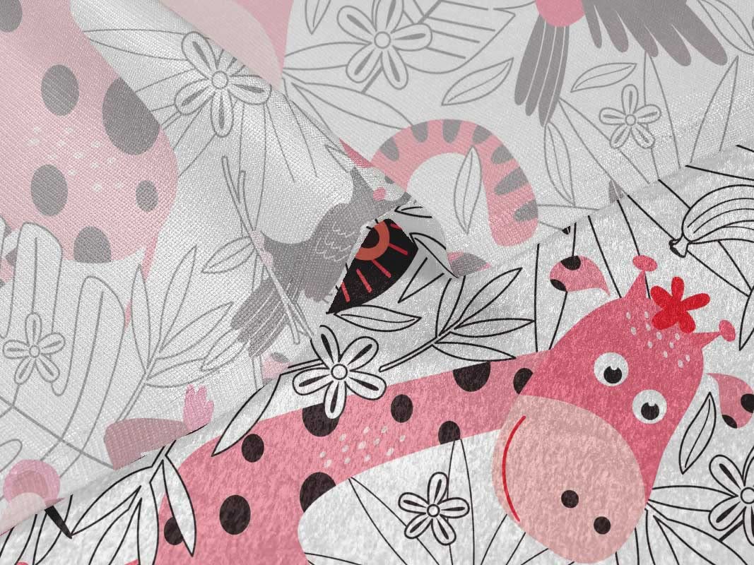 oneOone Velvet Dark Peach Fabric - 58 Inch Wide Printed DIY Sewing Material for Cute Animal Clothing & Crafts | Soft Textile for Costumes, Home Decor & Quilting Projects