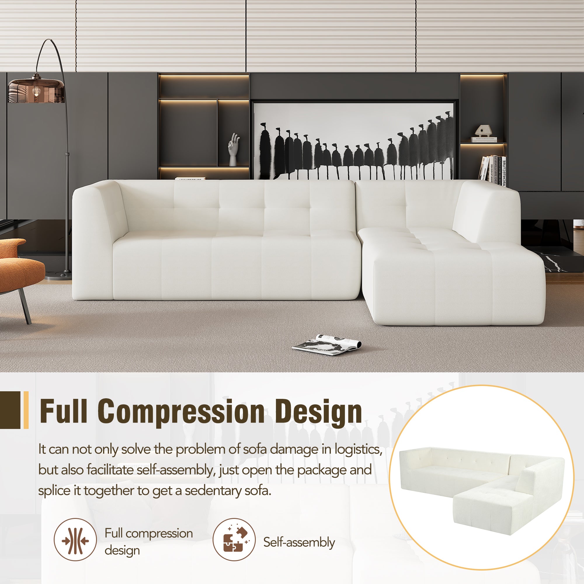 Modular Sectional Sofa Set 112.2