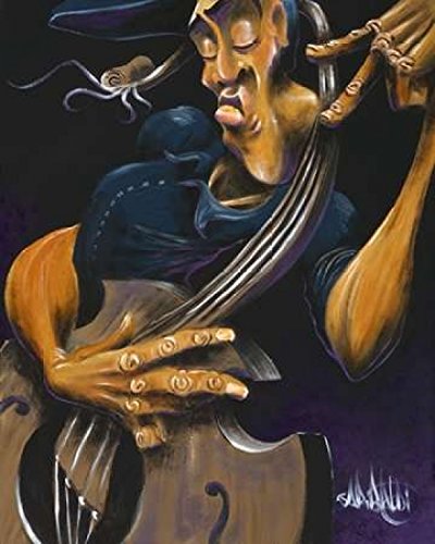 David Garibaldi Movin Strings Art Print Poster - 8x10 Inches - Vibrant Abstract Music Wall Decor for Home, Office & Studio