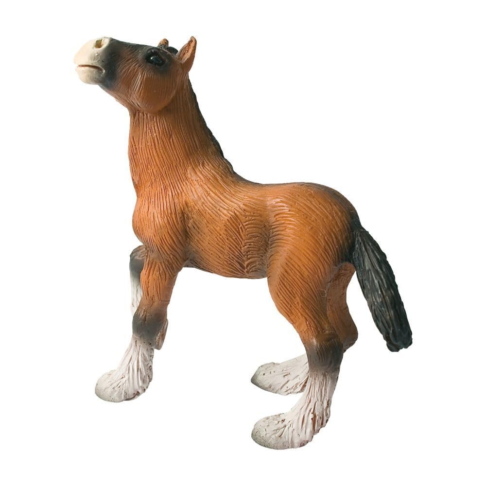 Bullyland Shire Horse Foal Action Figure - Realistic Collectible Toy for Kids & Adults - Perfect for Farm Animal Playsets, Gift Giving & Display Collections