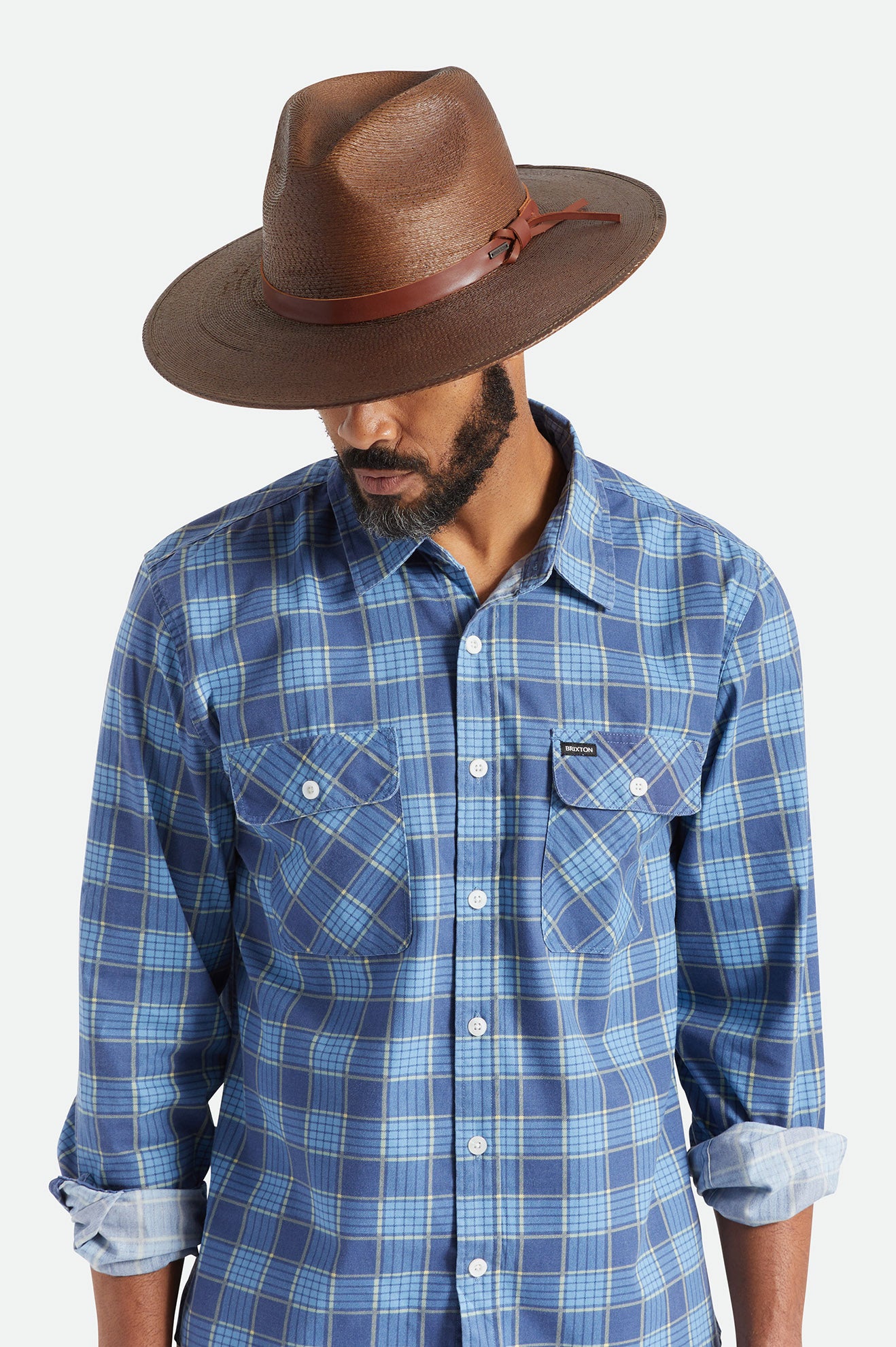 Field Proper Straw Hat - Deep Brown Sun Hat for Men & Women - Wide Brim Summer Hat for Beach, Gardening, and Outdoor Activities