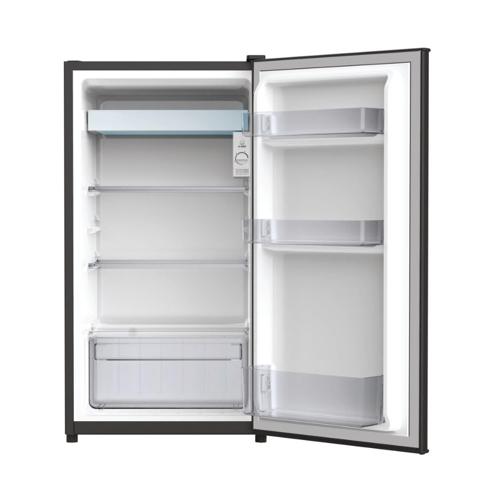 Mini Refrigerator 90L, Black, Energy Class E - Compact Fridge for Dorm, Office, Bedroom & Small Spaces - Candy CHASD4385EBC