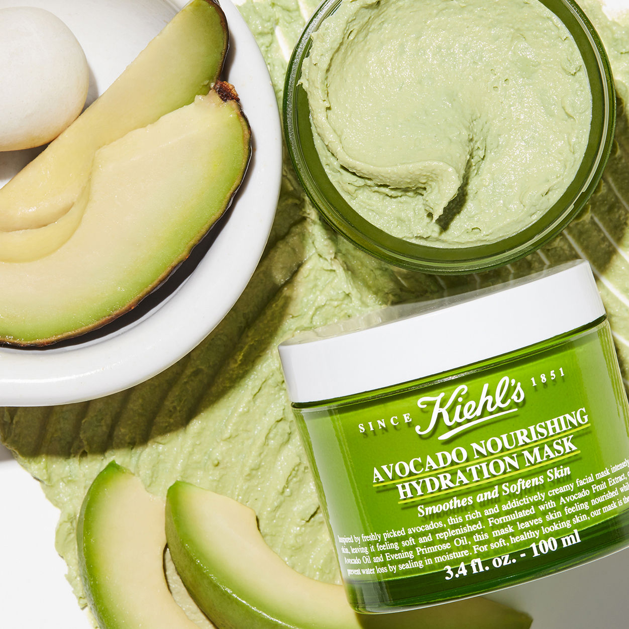 Avocado Nourishing Hydration Mask - Deep Moisturizing Facial Treatment for Dry & Sensitive Skin - Perfect for Nighttime Skincare Routine & Spa Days