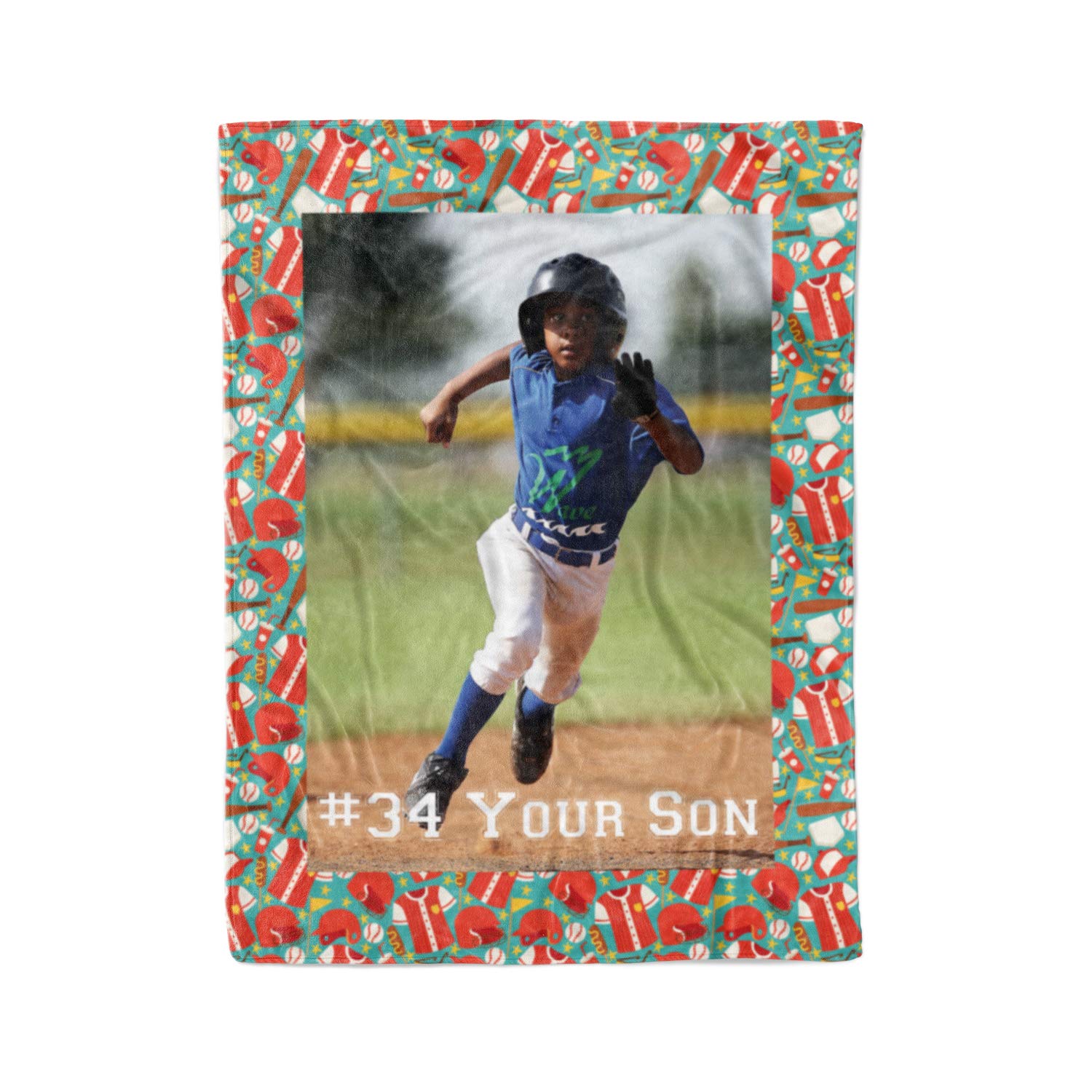 Custom Personalized Baseball Team Photo Fleece Blanket - Softball Themed Memory Blanket for Kids, Boys & Girls | Perfect for Sports Memorabilia, Bedroom Decor & Game Day Snuggling