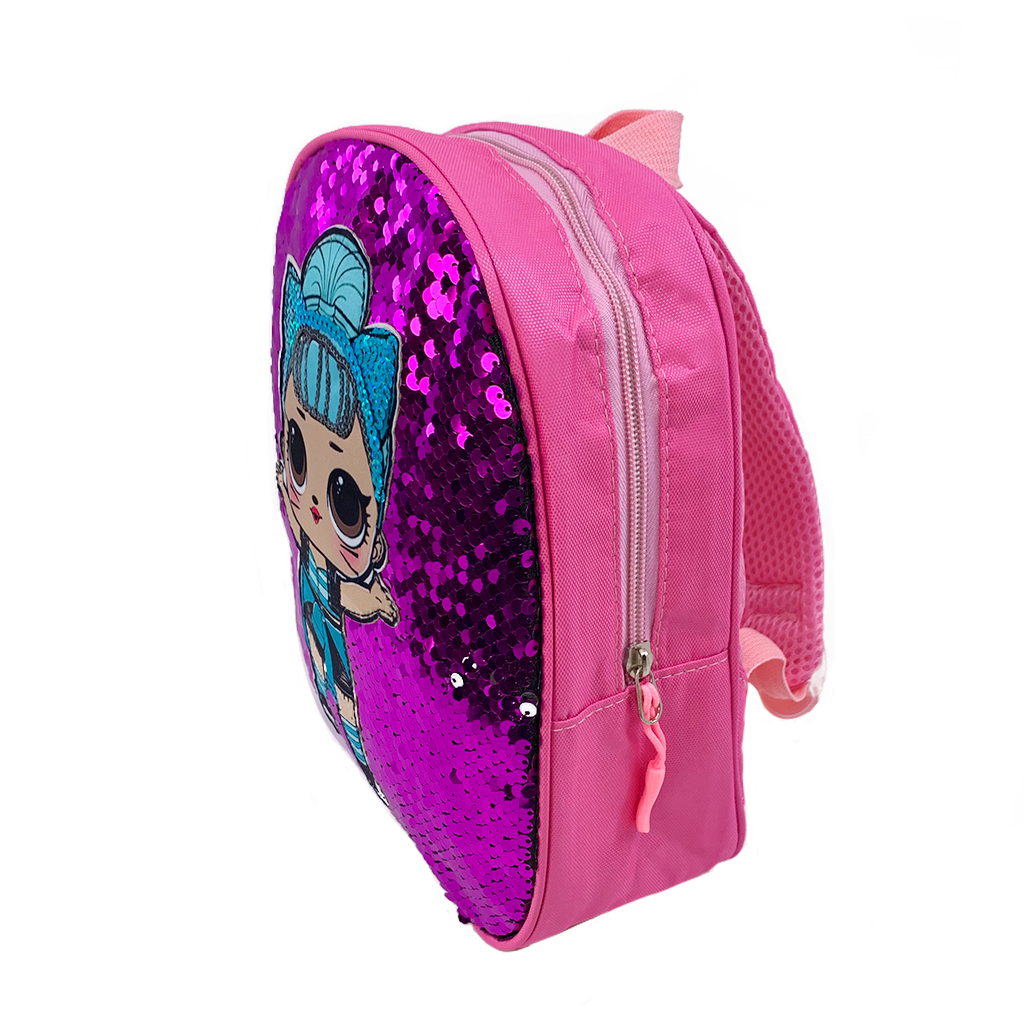 Sparkly Disco Doll Sequins Mini Backpack for Women - Purple Glitter Party Purse for Night Out, Festival, Rave & Cosplay