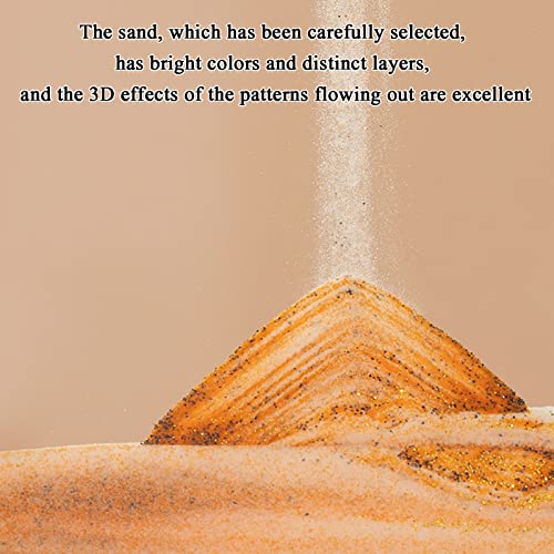 3D Moving Sand Art Picture - Dynamic Landscape Quicksand Painting for Home & Office Decor, Desktop Flowing Sand Artwork (Black, 5 Inch) - Perfect for Living Room, Bedroom, or Meditation Space