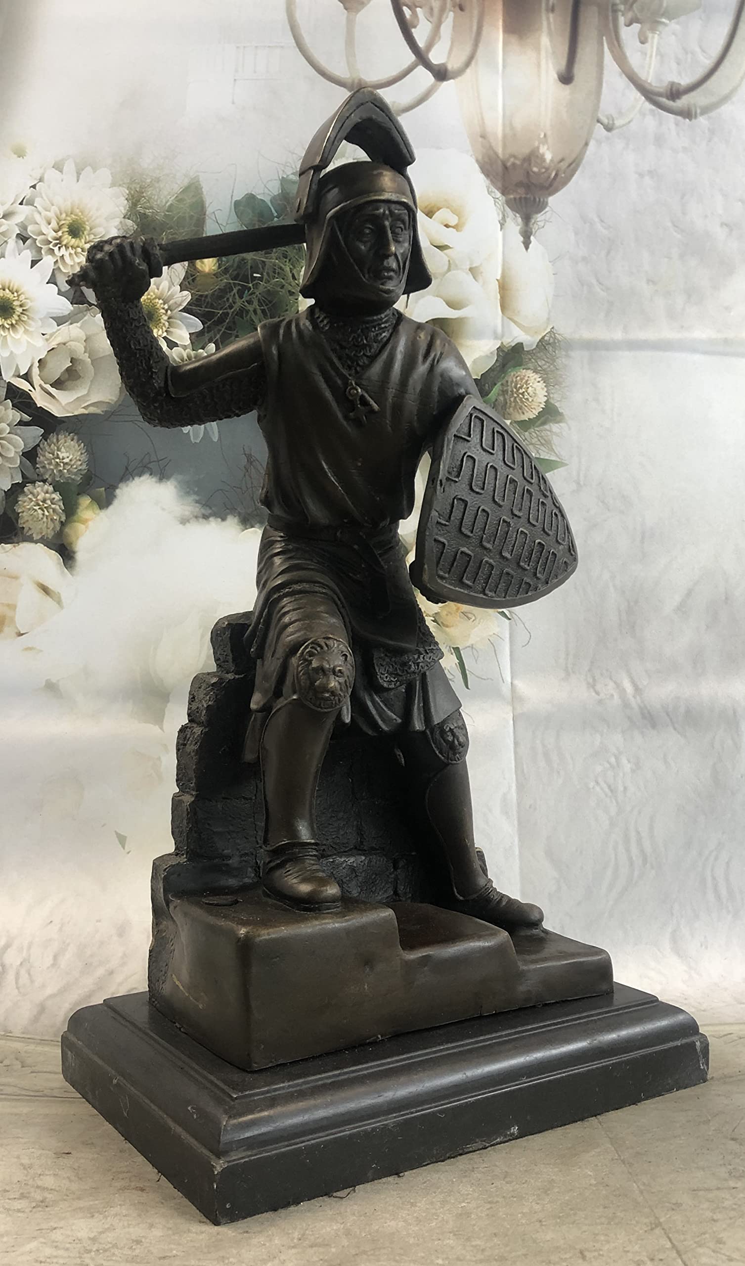 Handmade Japanese Samurai Warrior Bronze Sculpture - Kamiko Heavy Art Hot Cast Statue | Perfect for Home Decor, Office Display, and Gift for History Enthusiasts
