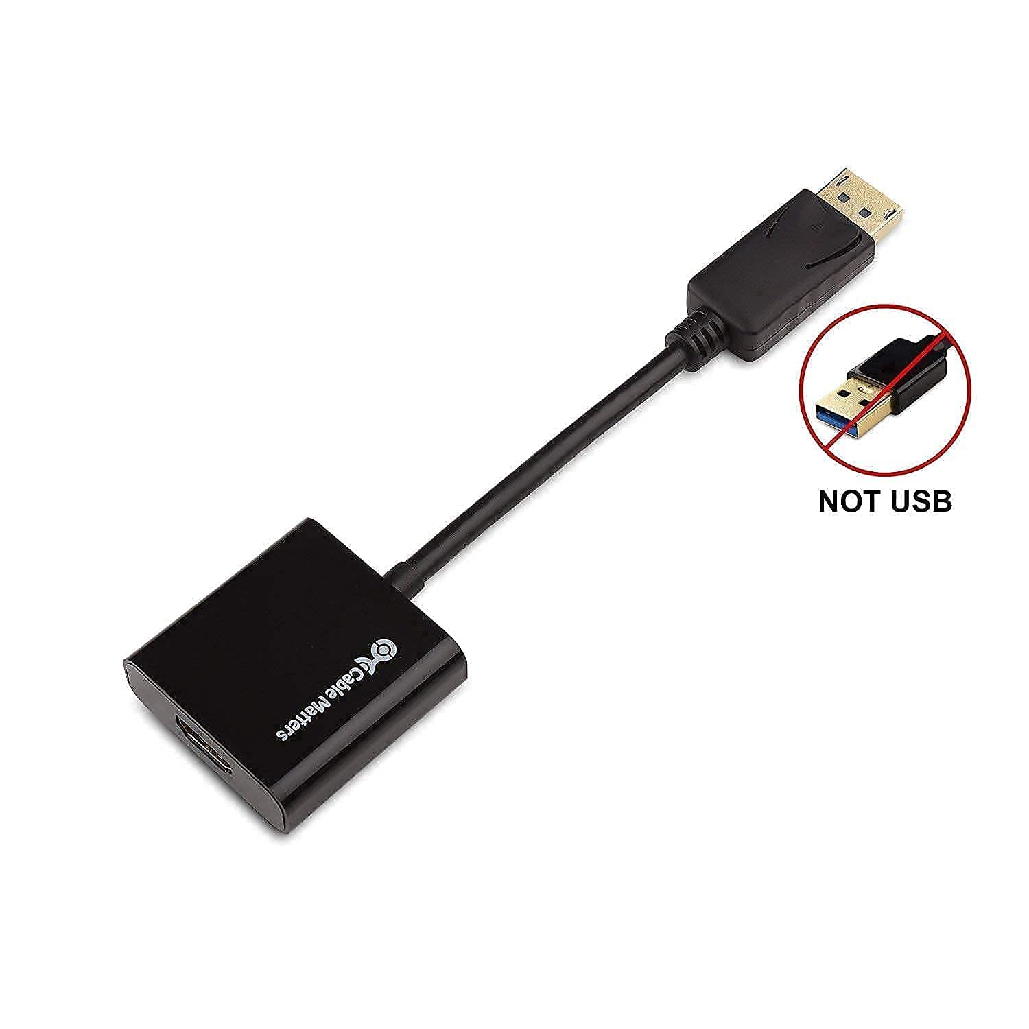 Active DisplayPort to HDMI Adapter 4K 60Hz with Eyefinity Technology & USB C to HDMI Cable 6ft - Dual Monitor Setup for Gaming, Home Theater, and Office Workstations