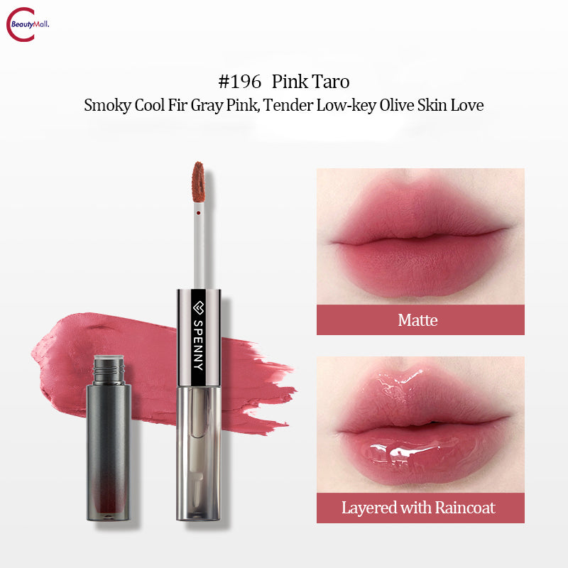 SPENNY Dual Ended Lip Gloss - Long Lasting Hydrating Lip Glaze with Shimmer & Matte Finish - Perfect for Everyday Wear, Date Night & Special Occasions