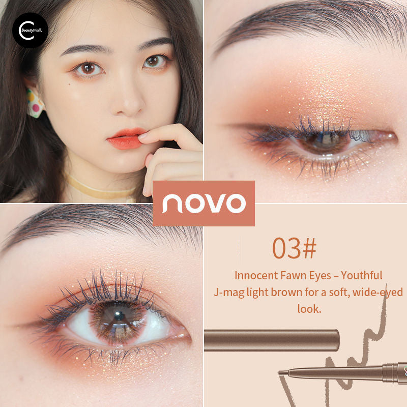 NOVO Precision Eyeliner Pencil - Waterproof & Smudge Proof Eye Liner for Long Lasting Makeup - Perfect for Everyday Wear, Party & Special Occasions