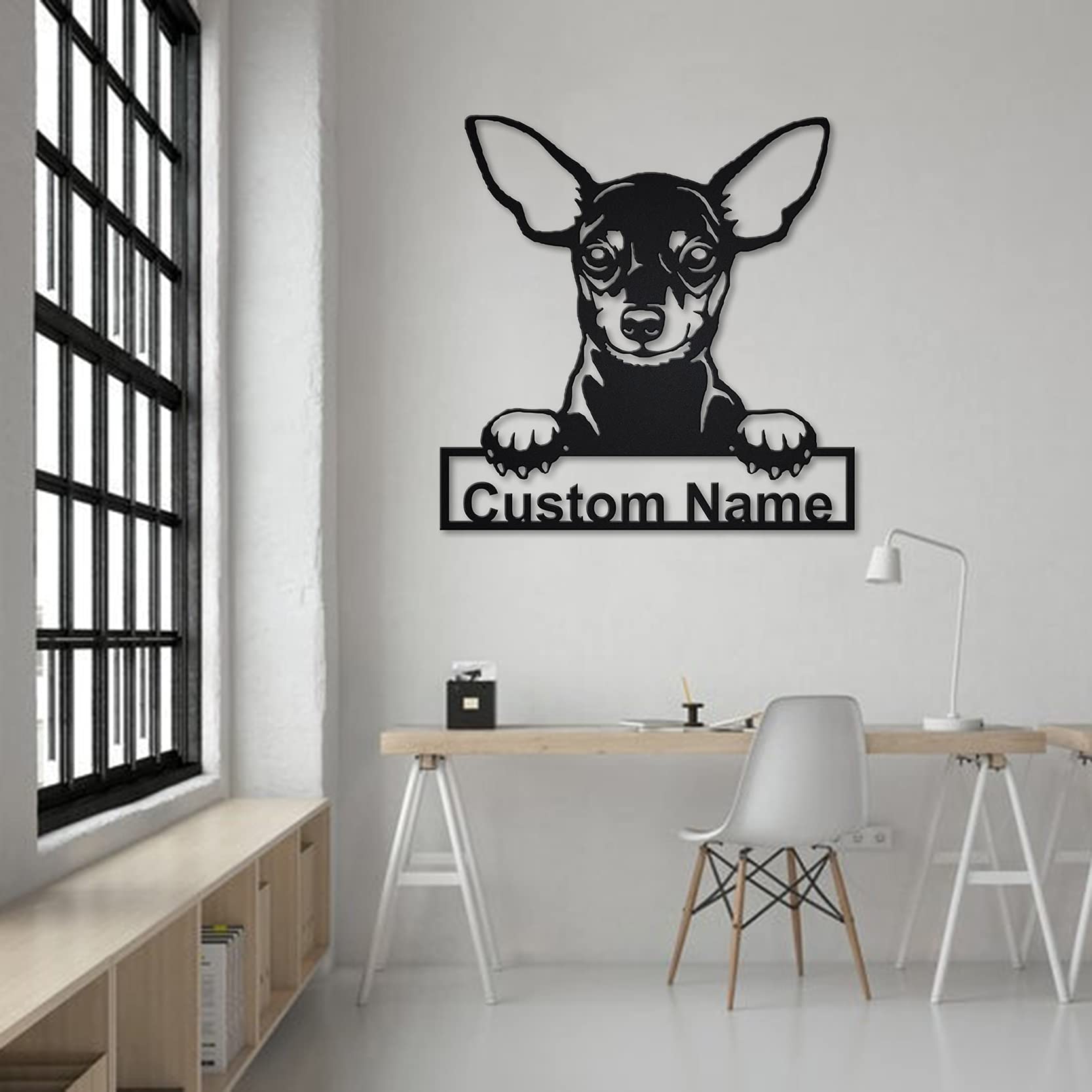 Custom Miniature Pinscher Dog Metal Sign - Personalized Laser Cut Home Decor for Dog Lovers | Perfect for Living Room, Bedroom, or Outdoor Kennel Decor