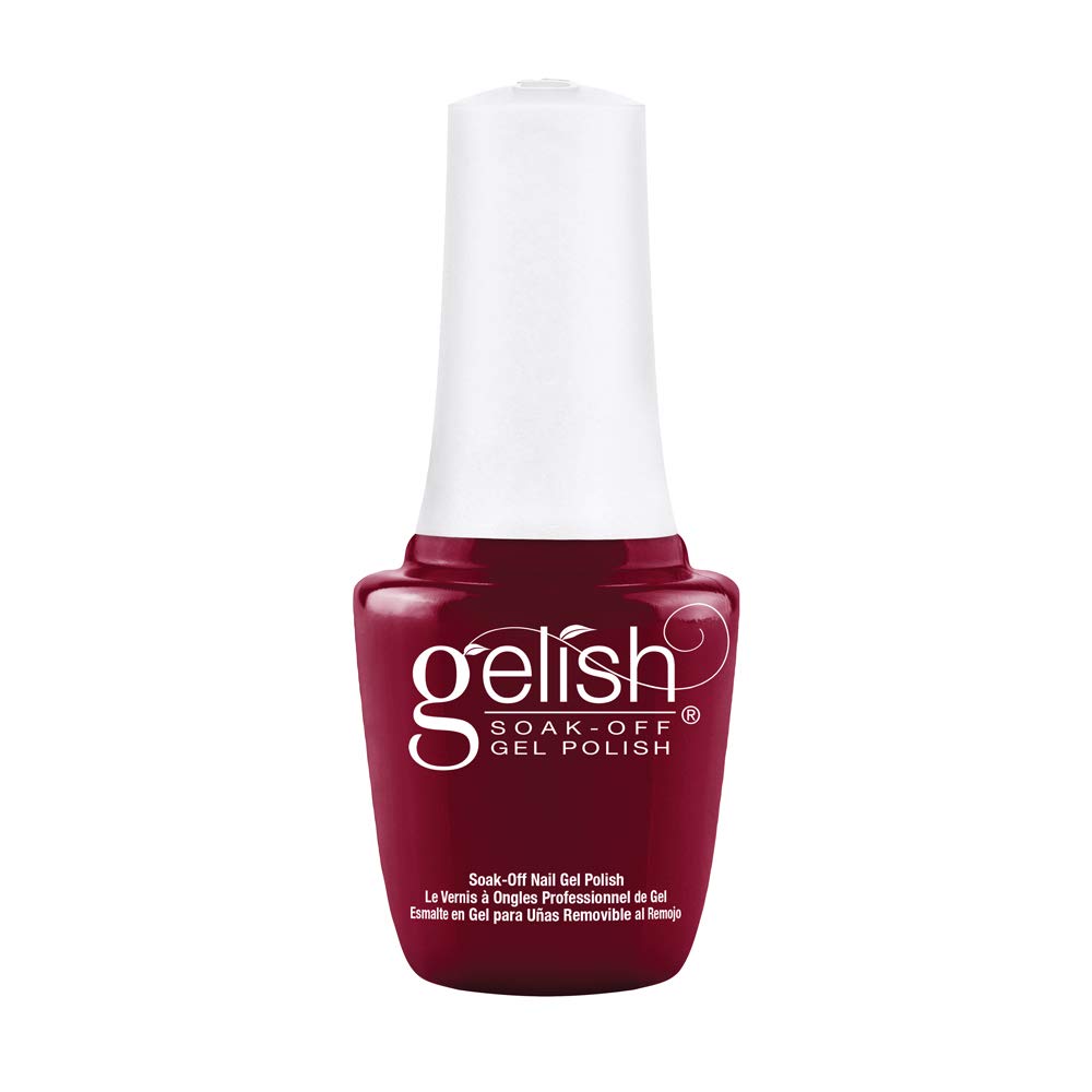 Gelish MINI Stand Out Soak-Off Gel Polish - Dark Red Nail Color (0.3 oz) | Long-Lasting Professional Manicure for Home & Salon Use