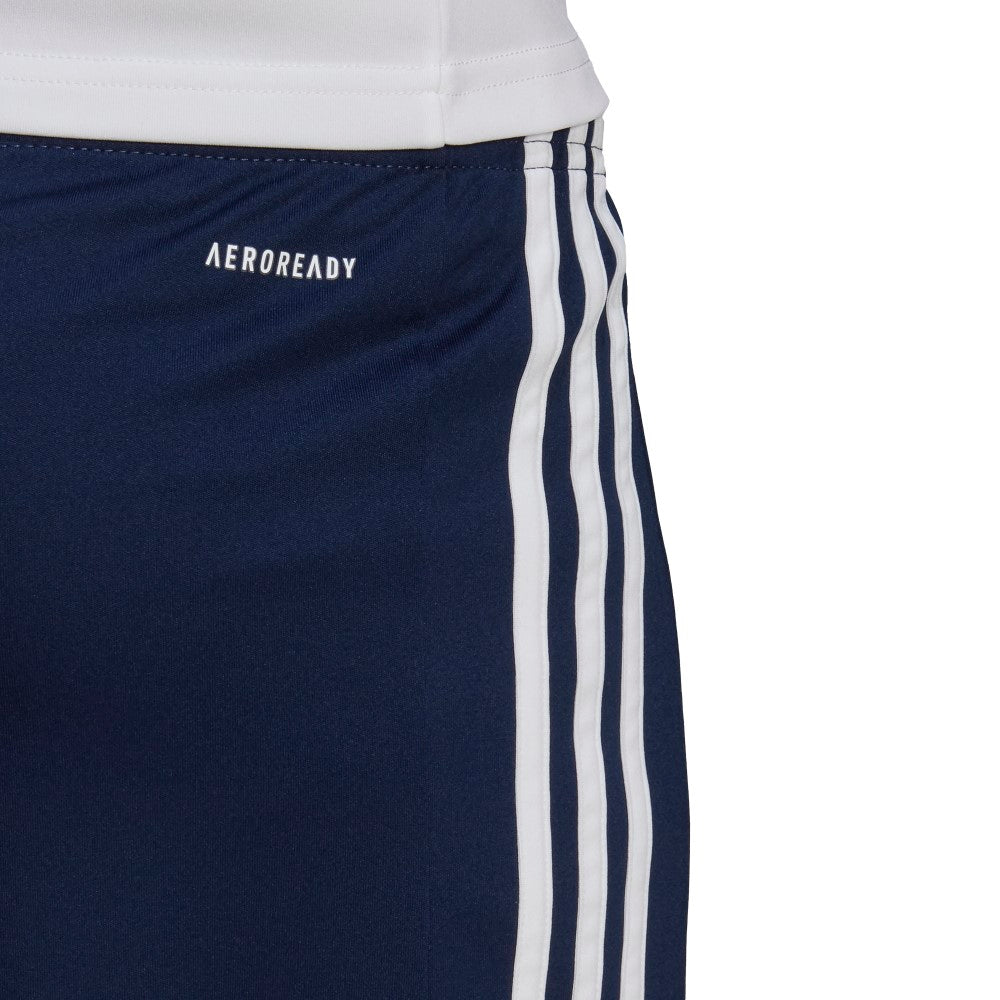 Adidas Youth Squadra 21 Athletic Shorts for Boys - Navy/White - Comfortable Sports Shorts for Running, Basketball & Gym Workouts