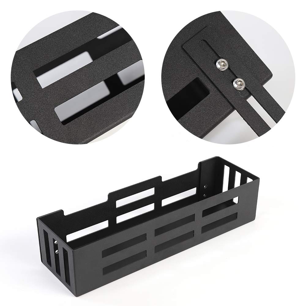 RT-TCZ Black Aluminum Alloy Rear Trunk Molle Panel & Side Cargo Rack Storage Basket for 2007-2024 Jeep Wrangler JK JL 4-Door | Heavy-Duty Vehicle Organizer Accessories | Perfect for Off-Road Adventures & Camping Gear Storage