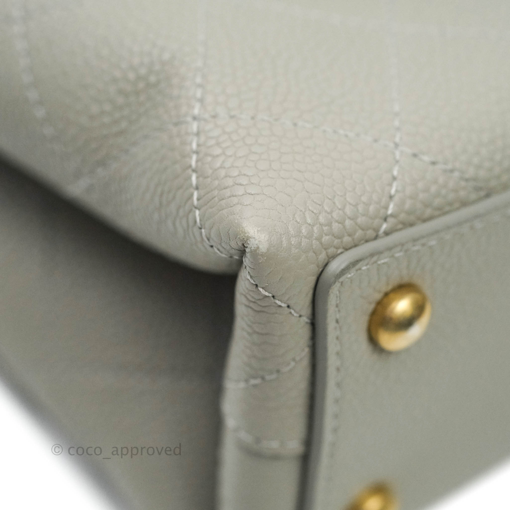 Chanel Chic Affinity Medium Grained Calfskin Grey Handbag with Aged Gold Hardware - Perfect for Work, Travel & Luxury Fashion Accessories