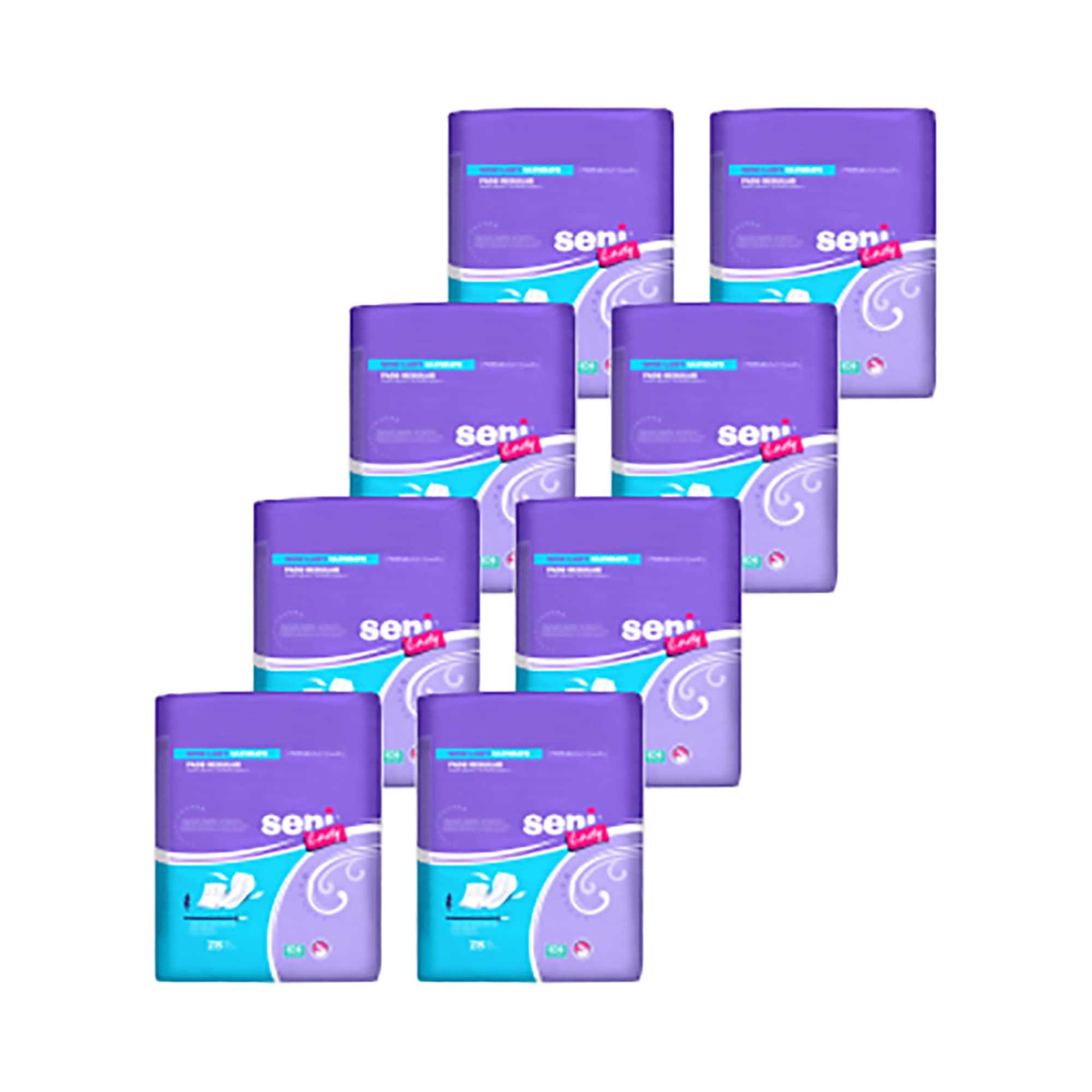 Seni Lady Ultimate Pads Regular - 224 Count | Super Absorbent Incontinence Pads for Women | Comfortable & Odor Control Protection for Day & Night Use