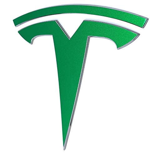 Premium Tesla Model Y Logo Decal Wrap - 11-Piece Gloss Green Vinyl Sticker Set for Car Customization | Perfect for Personalizing Your EV, Enhancing Style & Protecting Original Emblems