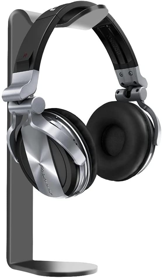 Premium Acrylic Headphone Stand - Stylish Desk Display Holder for Gaming Headsets, Earphones & Wireless Headphones (Black) - Perfect for Office, Gaming Setup & Home Organization