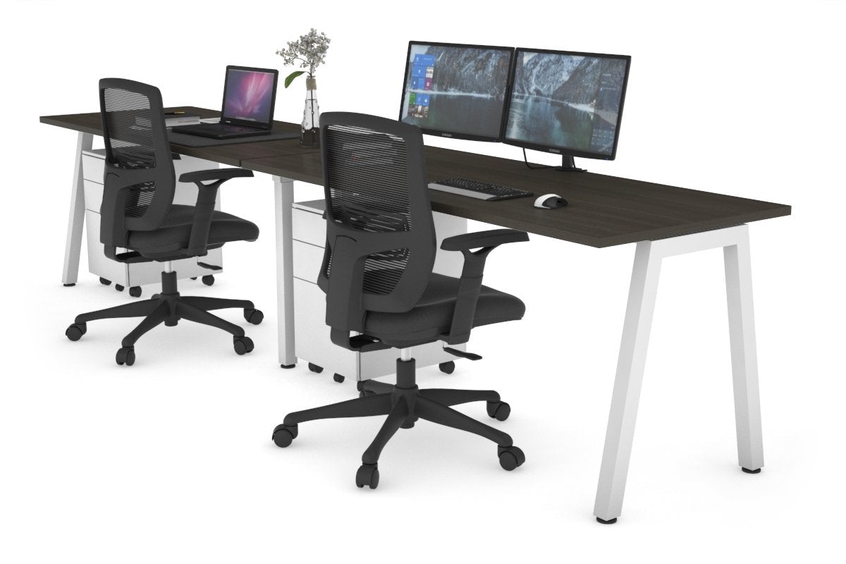 Dual Workstation Office Desk for 2 People - 1400L x 700W Dimensions - Perfect for Shared Workspaces, Home Offices & Collaborative Environments
