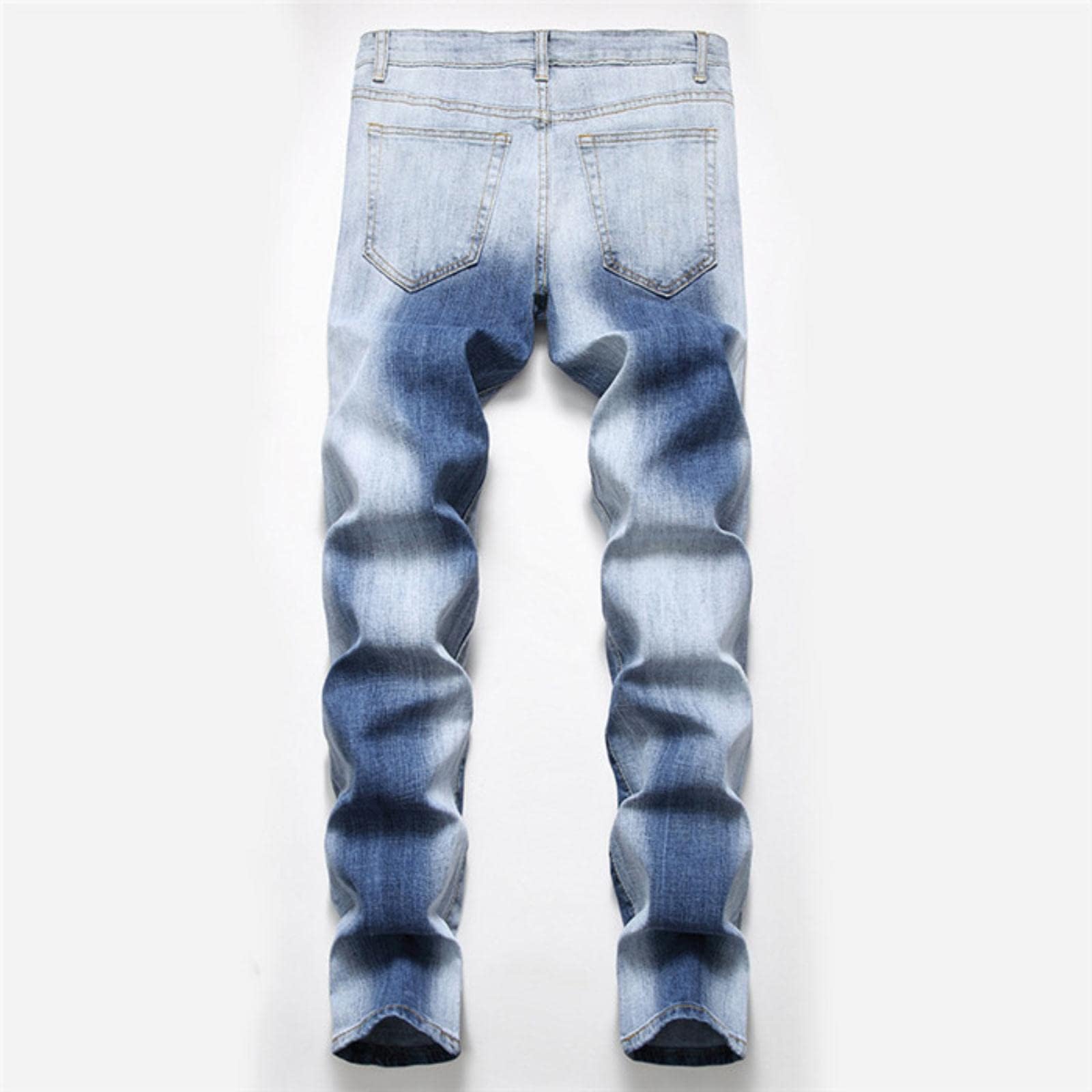 Retro Washed Slim Jeans for Men - Vintage Denim Over-The-Knee Pants | Perfect for Casual Wear, Street Style & Night Out