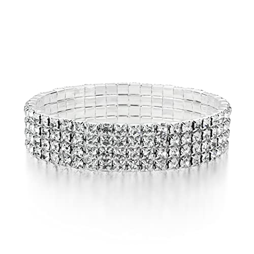 4 Row Silver Bracelet