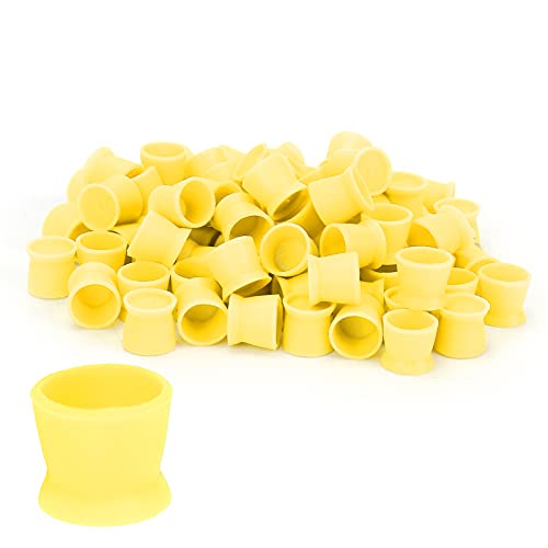 Disposable Silicone Tattoo Ink Pigment Cups - 300Pcs Eyebrow Tattoo Needle Set for Professional Artists | Perfect for Microblading, Permanent Makeup & Cosmetic Tattooing