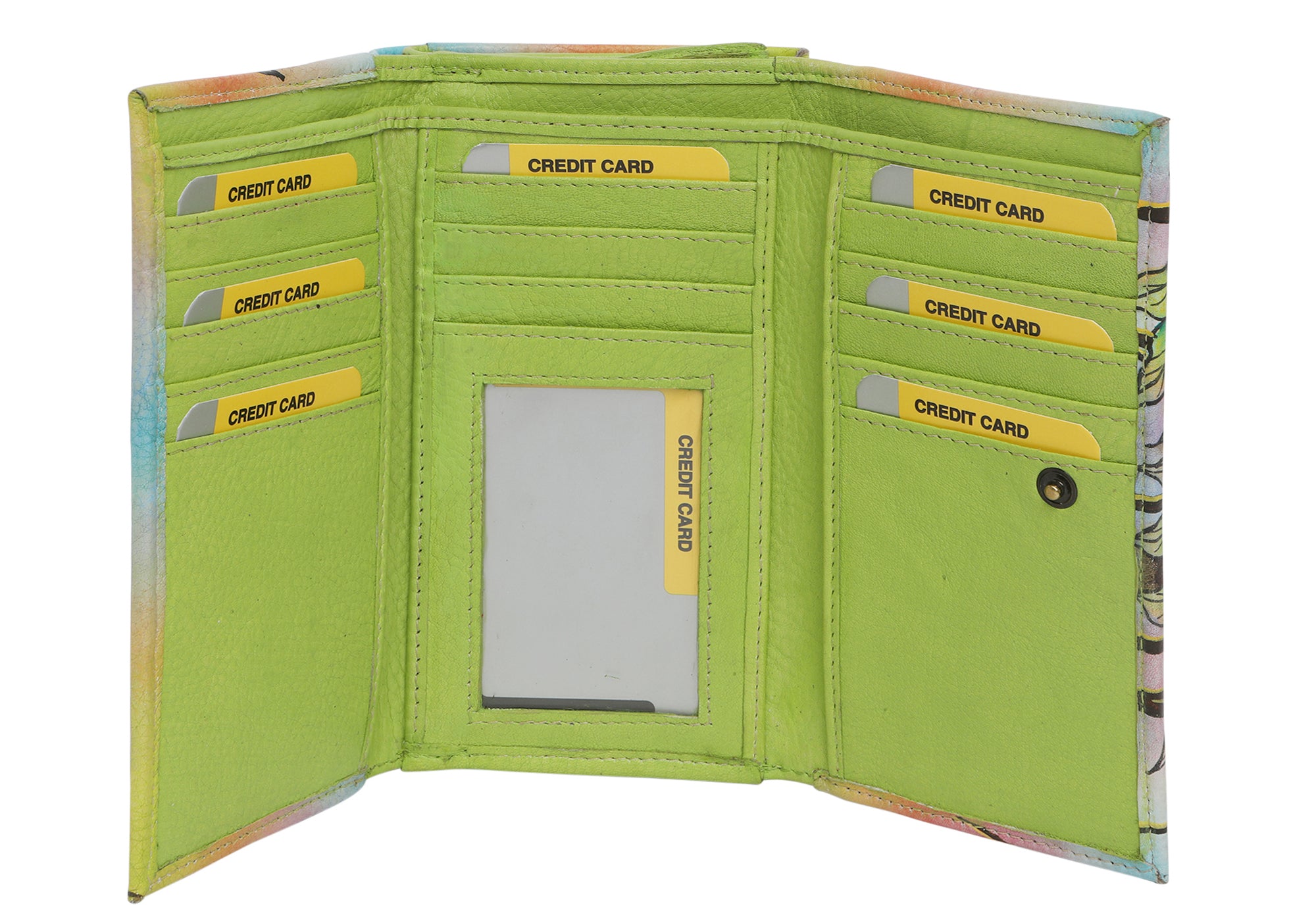 Modapelle Women's Genuine Leather Hand-Painted Wallet 2193 - Stylish & Durable for Everyday Use, Travel & Gifts