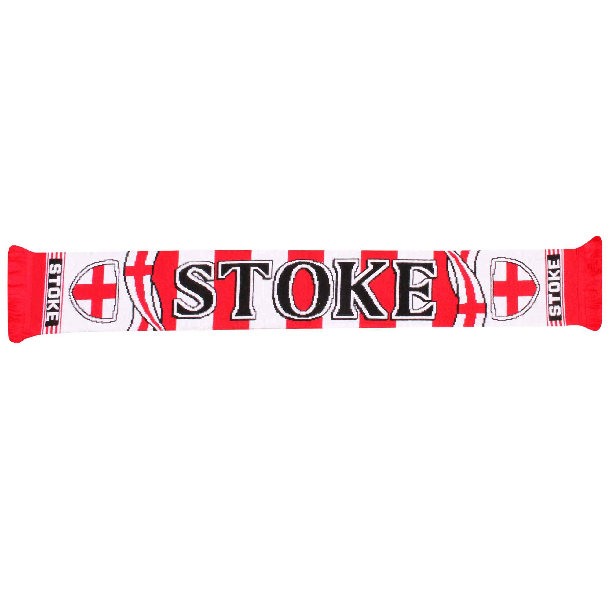 Stoke City FC Football Scarf - 100% Acrylic Team Colors - Perfect for Match Days, Tailgating & Winter Warmth