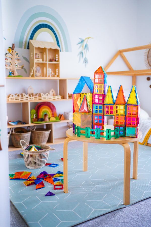 Connetix 102-Piece Magnetic Tiles Building Set - STEM Educational Toys for Kids, Creative Construction Blocks for Indoor Play & Learning Activities