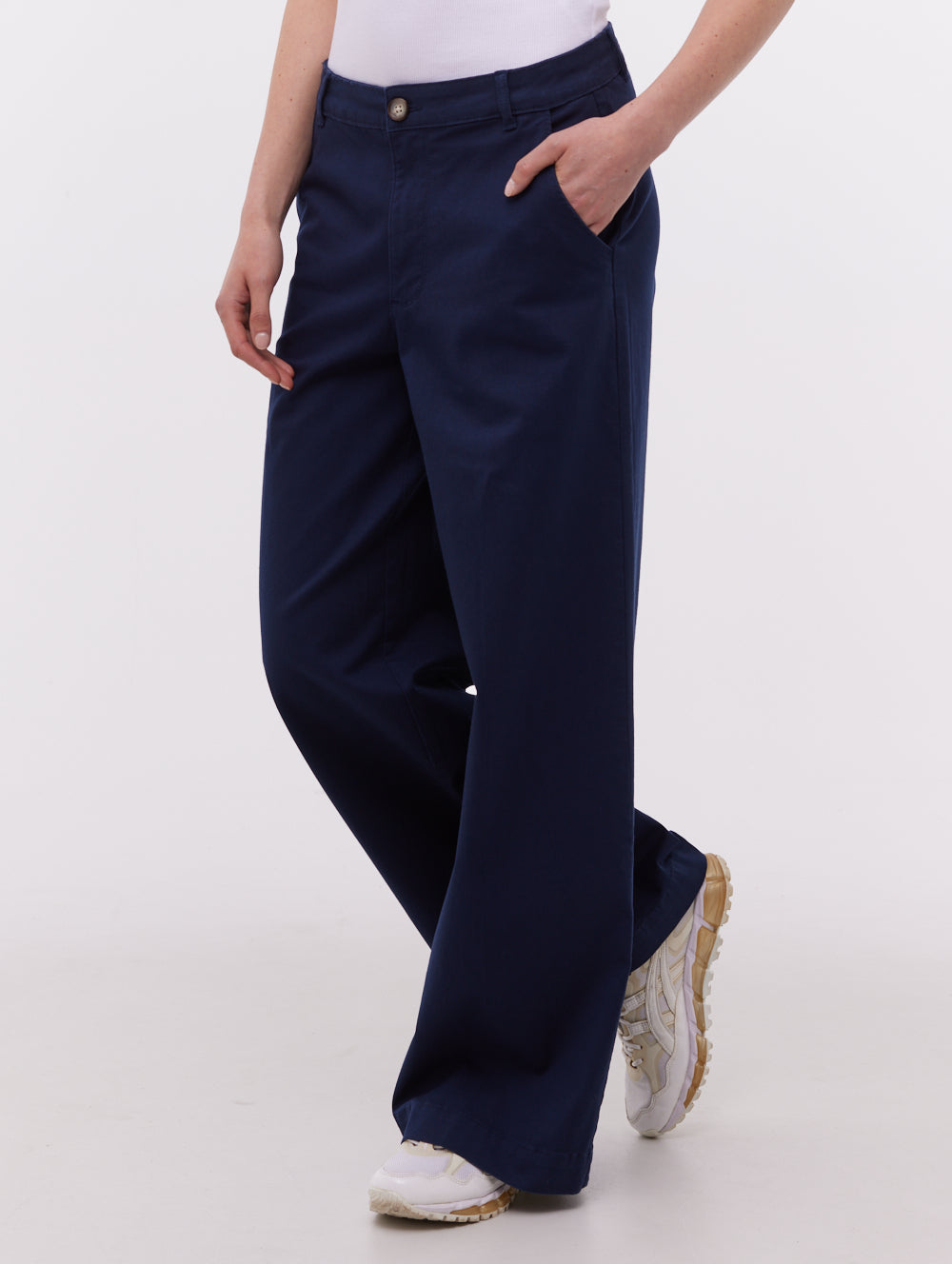 Heera Women's High Waisted Wide Leg Pants - Comfortable Linen Blend Trousers for Casual Wear, Office & Travel
