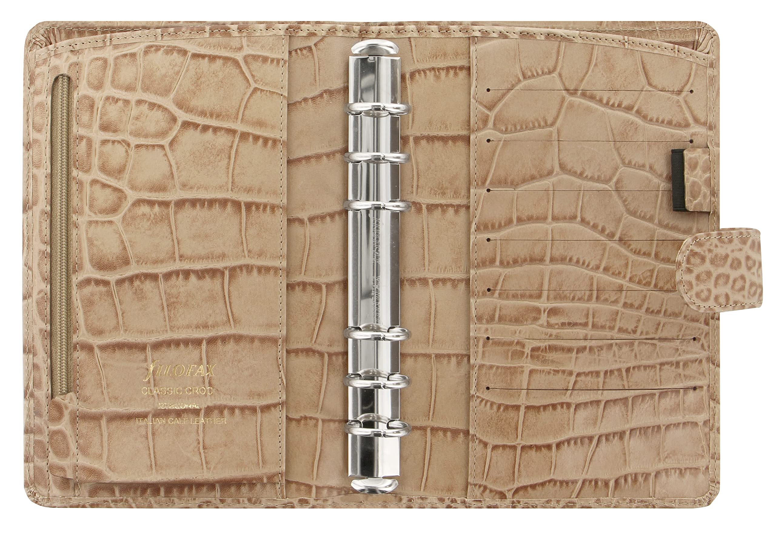 Filofax 17-026012 Classic Clock Personal Organizer - Leather Planner with Bible Phone Holder for Business & Daily Scheduling | Perfect for Office, School & Travel Organization