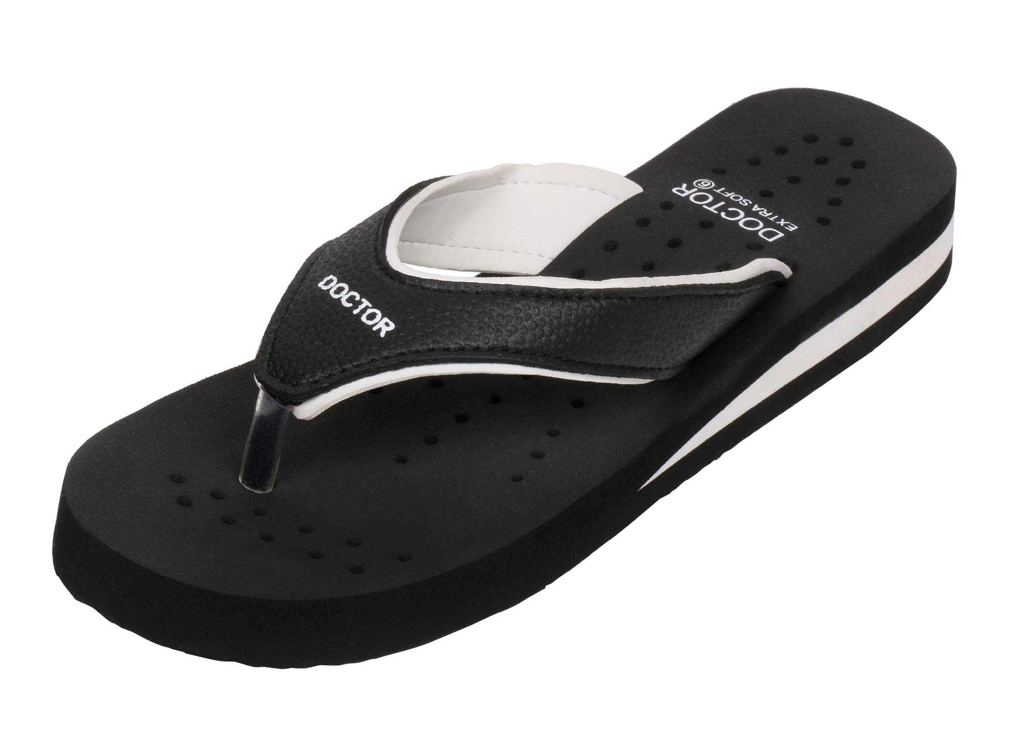 Diabetic & Orthopedic Flip Flops for Women - Super Comfortable Pregnancy Flat House Slippers for Girls - Ideal for Indoor Use, Relaxation & Foot Pain Relief (D-18)