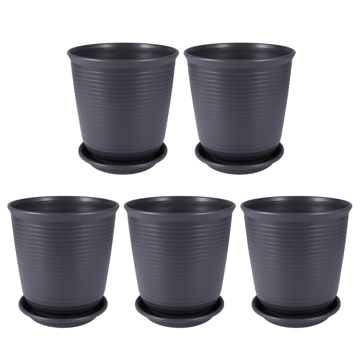5pcs Mini Resin Succulent Plant Pots - Small Decorative Flower Planters for Home, Office, and Garden Decor