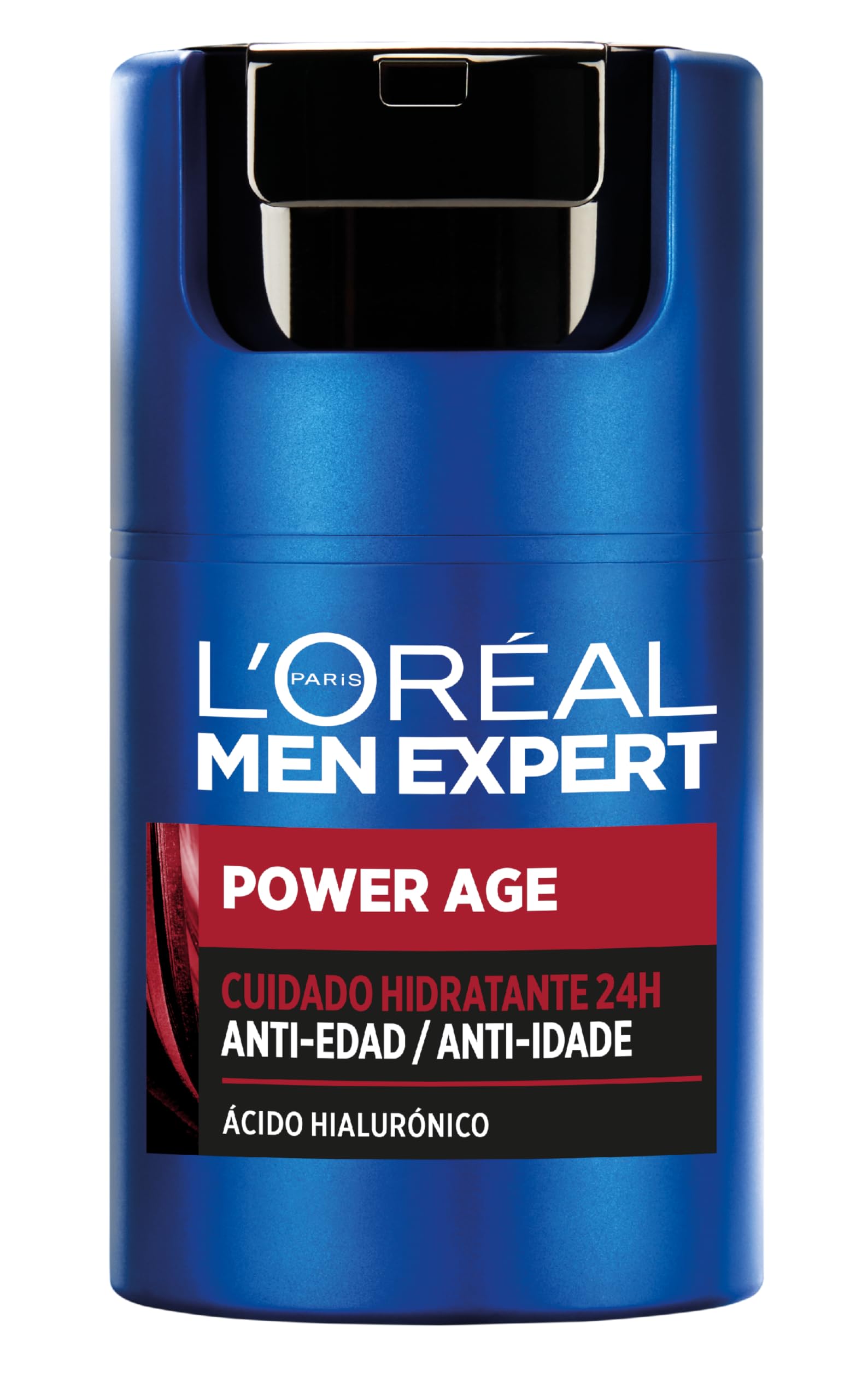 L'Oréal Men Expert Power Age Anti-Wrinkle & Anti-Aging Moisturizing Cream with Hyaluronic Acid - Hydrates Dry & Dull Skin - 50ml - Perfect for Daily Skincare Routine & Men's Grooming Essentials