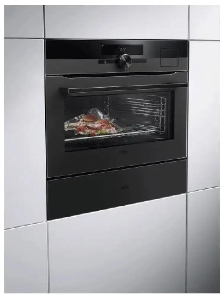 AEG KSK99733PT 45CM Steampro Compact Built-In Oven - Perfect for Small Kitchens & Modern Homes | Baking, Roasting & Steam Cooking