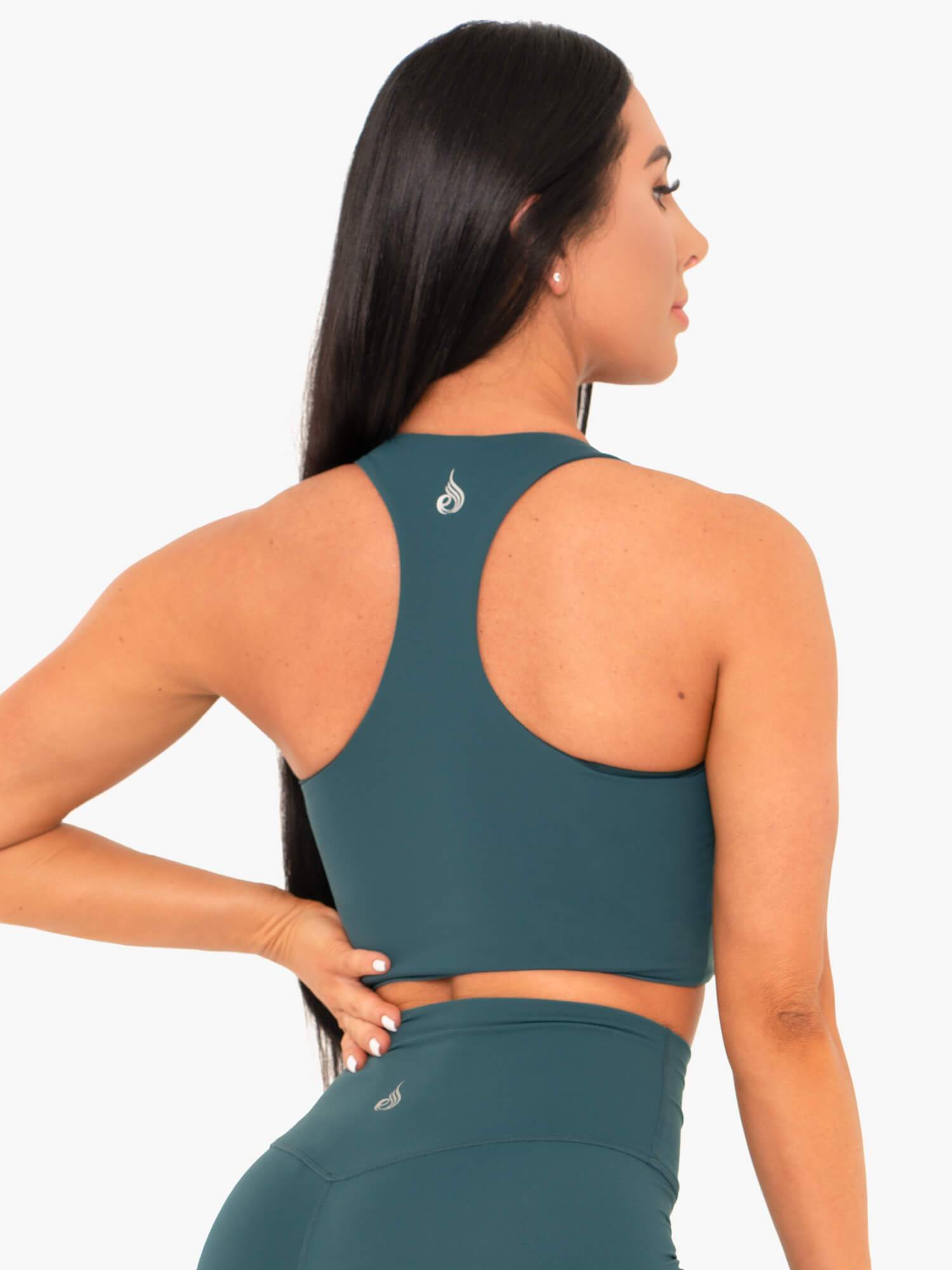 NKD Sports Bra for Women - High Support Workout Top in Teal - Perfect for Yoga, Running & Gym