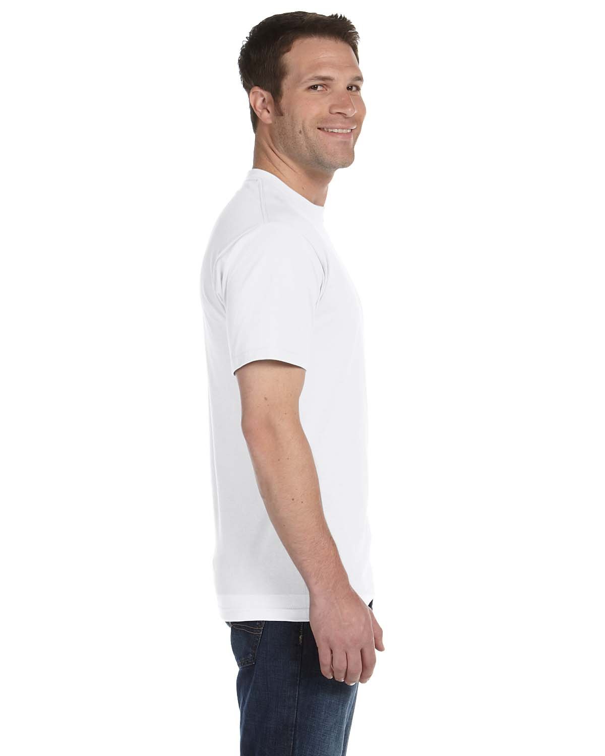 Hanes Men's Lay Flat Collar Tall Beefy T-Shirt - Comfortable Cotton Crew Neck Tee for Big & Tall - White, Large Tall - Perfect for Casual Wear, Work & Everyday Outfits