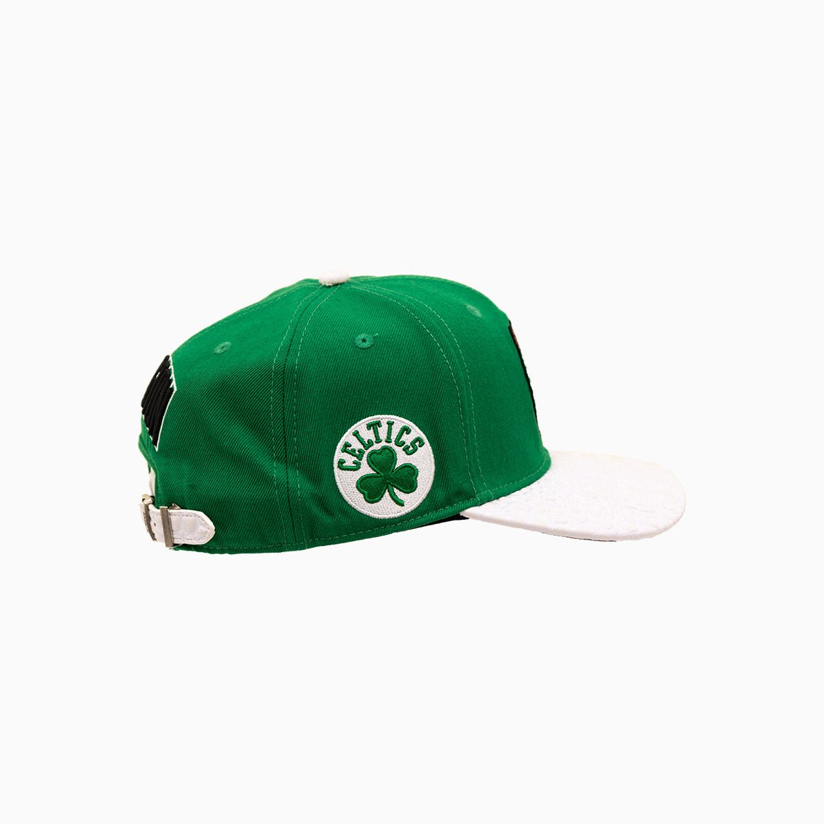 Boston Celtics NBA Official Leather Visor Wool Snapback Hat - Adjustable Basketball Cap for Men & Women - Perfect for Games, Streetwear & Sports Fans
