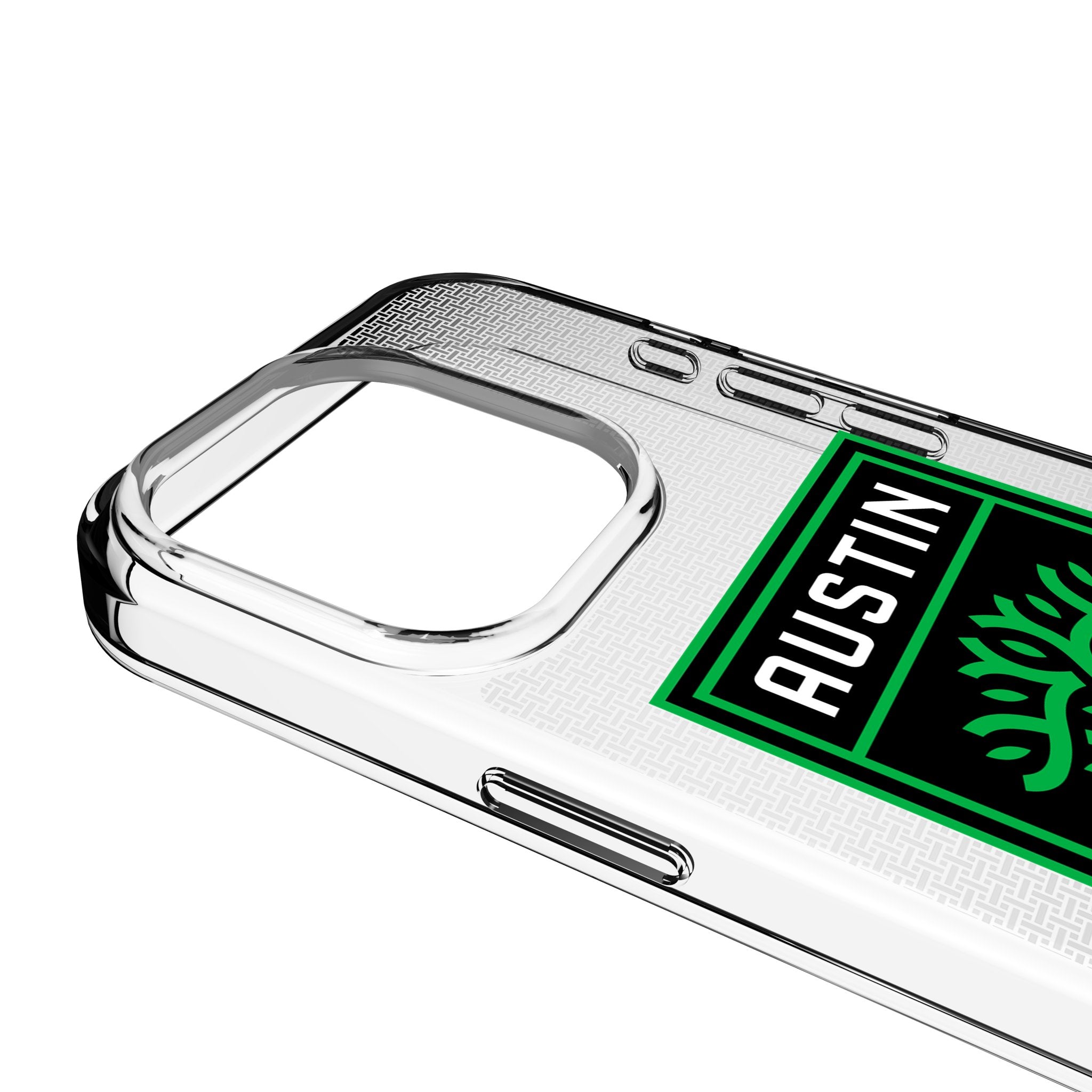 Austin FC Linen Clear Phone Case for Apple iPhone 14/13/12/11 Pro Max - Slim Protective Cover with Team Logo | Perfect for Soccer Fans, Game Days & Everyday Use