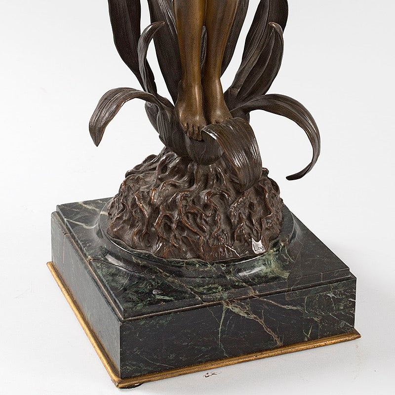 Louis Chalon La Fée Bronze Sculpture - Elegant French Art Statue for Home Décor & Gift Giving - Perfect for Living Room, Office or Garden Display
