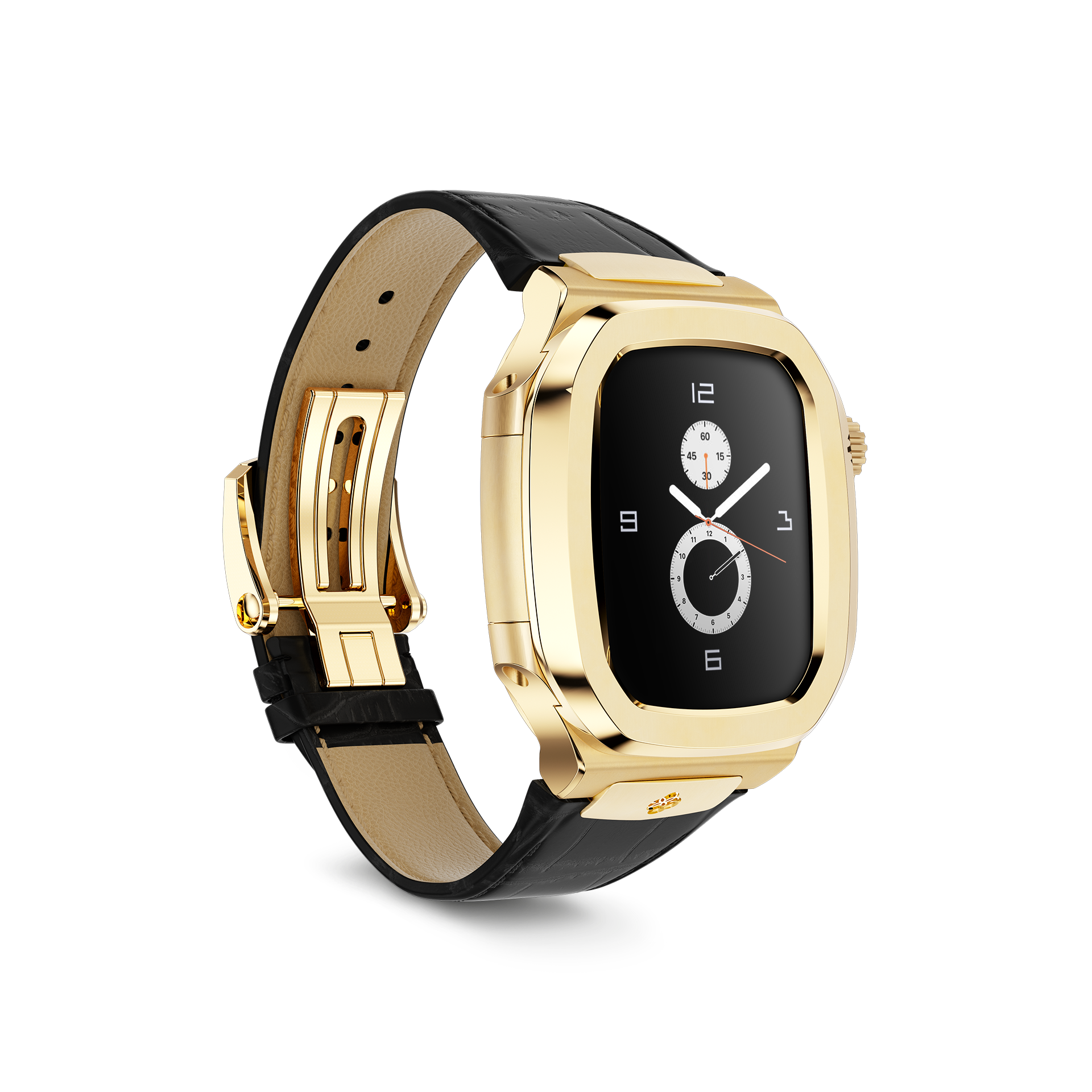 Premium Apple Watch Case ROL41 - Gold Protective Cover for Series 1/2/3/4/5/6/7/8/SE - Fashionable & Durable Smartwatch Accessory for Workout, Running & Daily Use