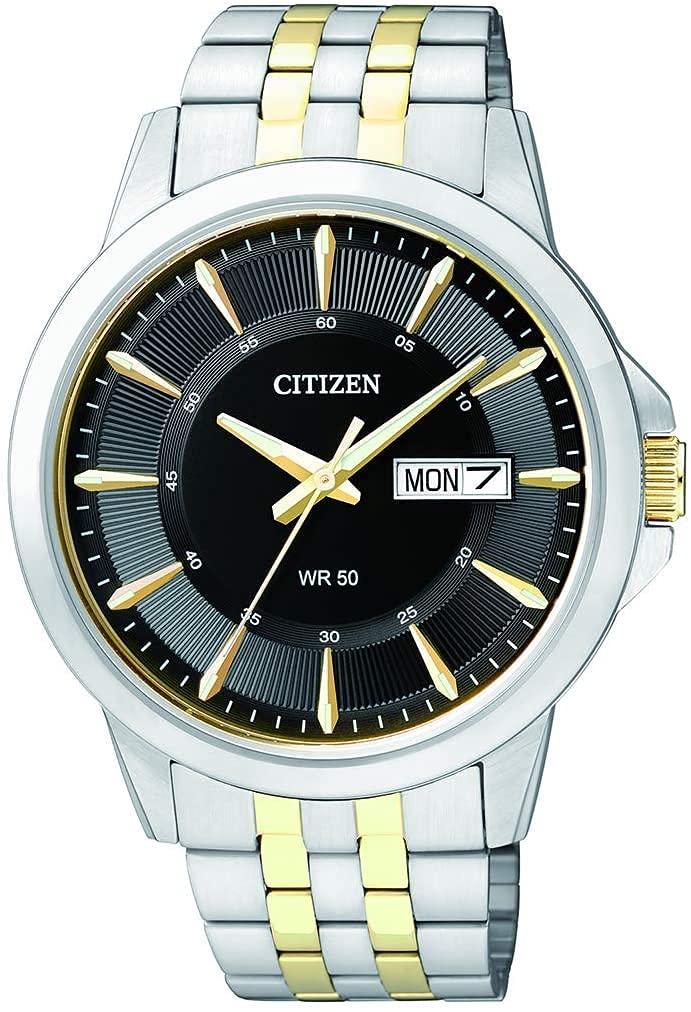 Citizen Men's Analog Quartz Watch - Classic Stainless Steel Timepiece for Business, Casual & Everyday Wear