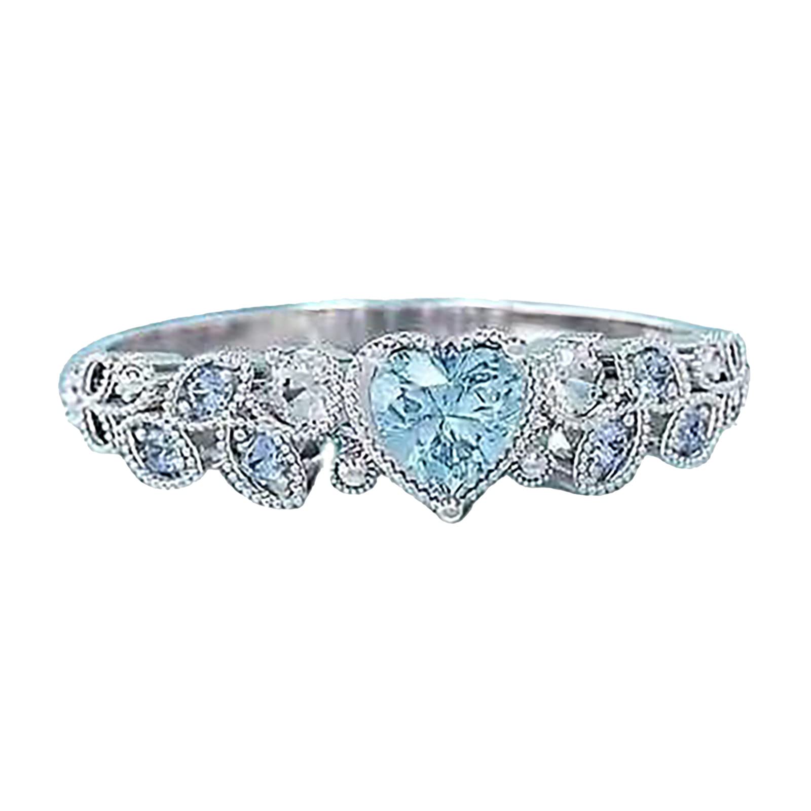 Elegant Women's Bridal Ring Set - Heart Shaped Cubic Zirconia Wedding & Engagement Ring for Women, Anniversary Gift - Perfect for Proposals, Weddings & Romantic Occasions