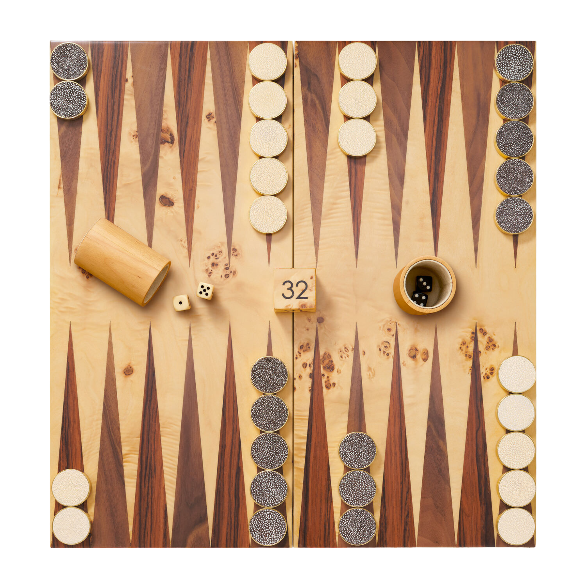 Luxury Classic Shagreen Backgammon & Chess Set - Elegant Handmade Game Board for Home Decor, Gifts & Game Nights