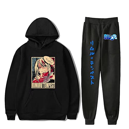 Unisex Anime That Time I Got Reincarnated as a Slime Hoodie & Sweatpants 2-Piece Set - Official Merchandise for Cosplay, Casual Wear, and Anime Fans
