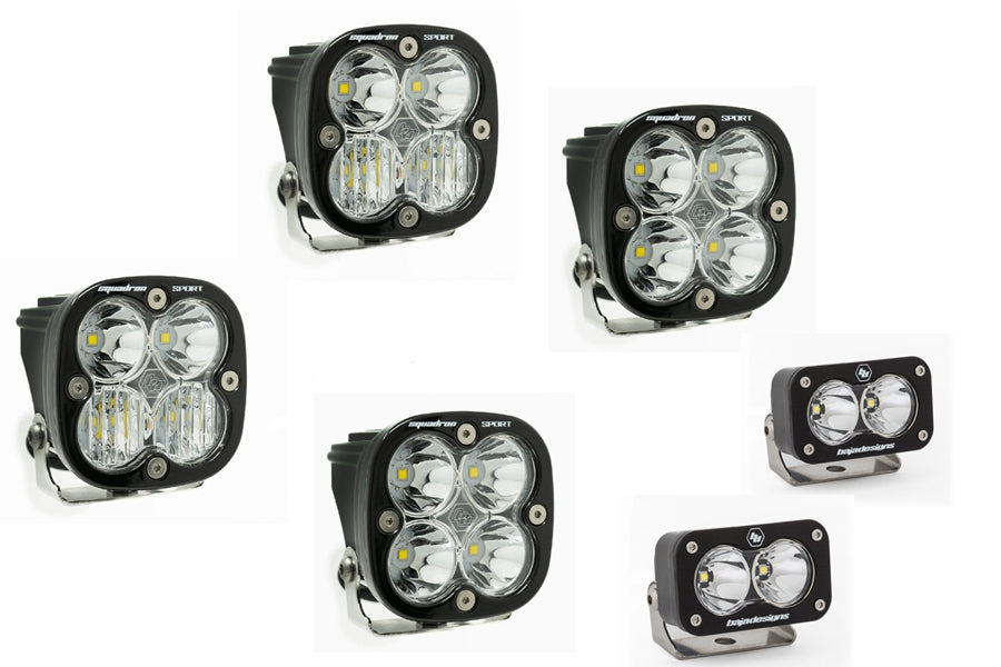 Ford Bronco & F150 Raptor (2017-2020) Baja Designs S2 SAE Sportsmen Fog Light Kit - Clear Lens for Off-Road Driving & Adventure