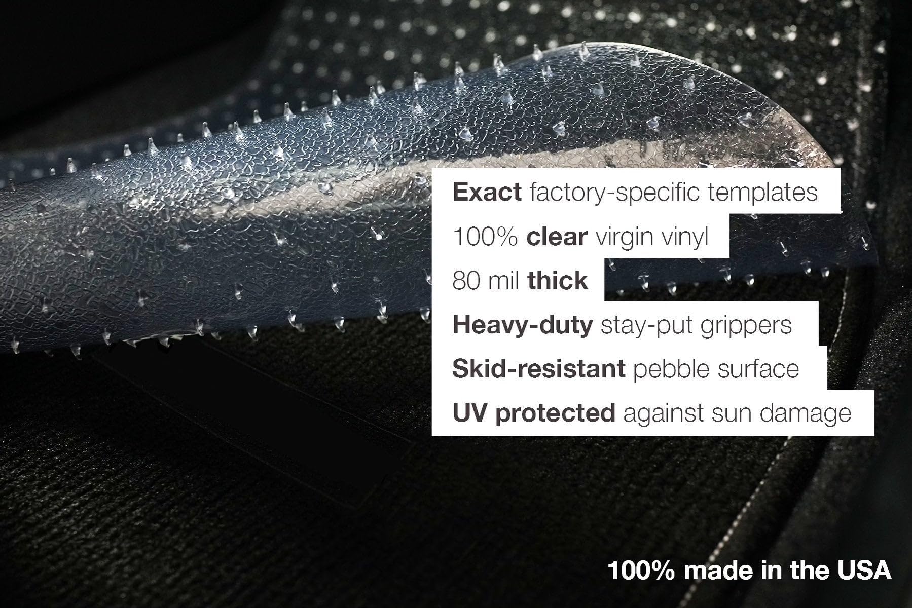 Premium Clear Floor Mats for Mercedes GLE-Class (2020-2023) - 1st & 2nd Row Protection | USA Made SUV Floor Liners | Waterproof & Anti-Slip Car Mats for All-Weather Use - Perfect for Family, Road Trips & Daily Commute