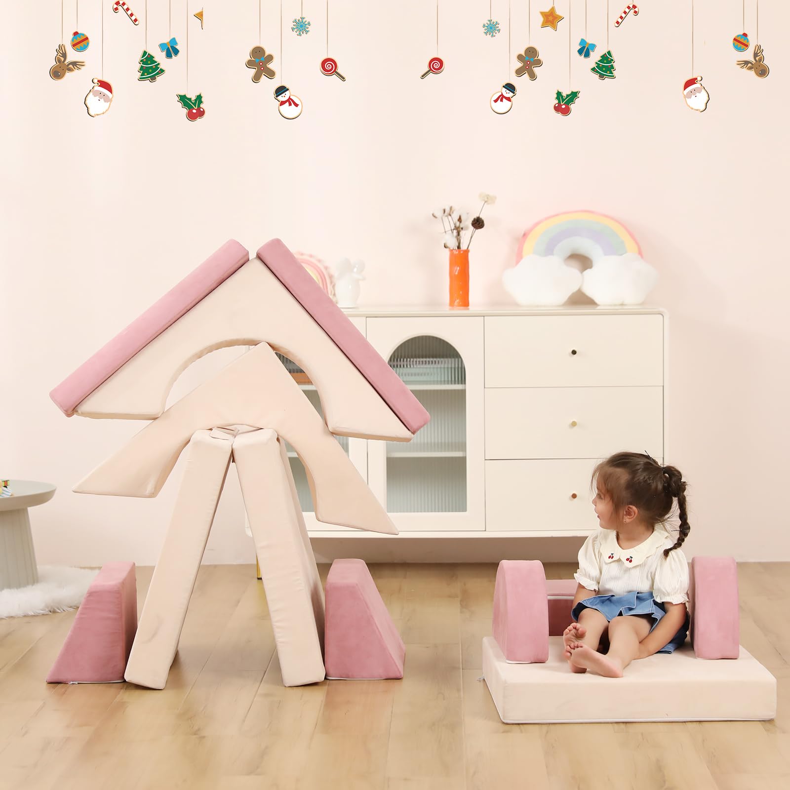 12PCS Modular Kids Play Couch - Convertible Foam Climbing Sofa for Boys & Girls, Toddler Sectional Sofa Set for Creative Play - Perfect for Playrooms, Daycares & Indoor Imaginative Play
