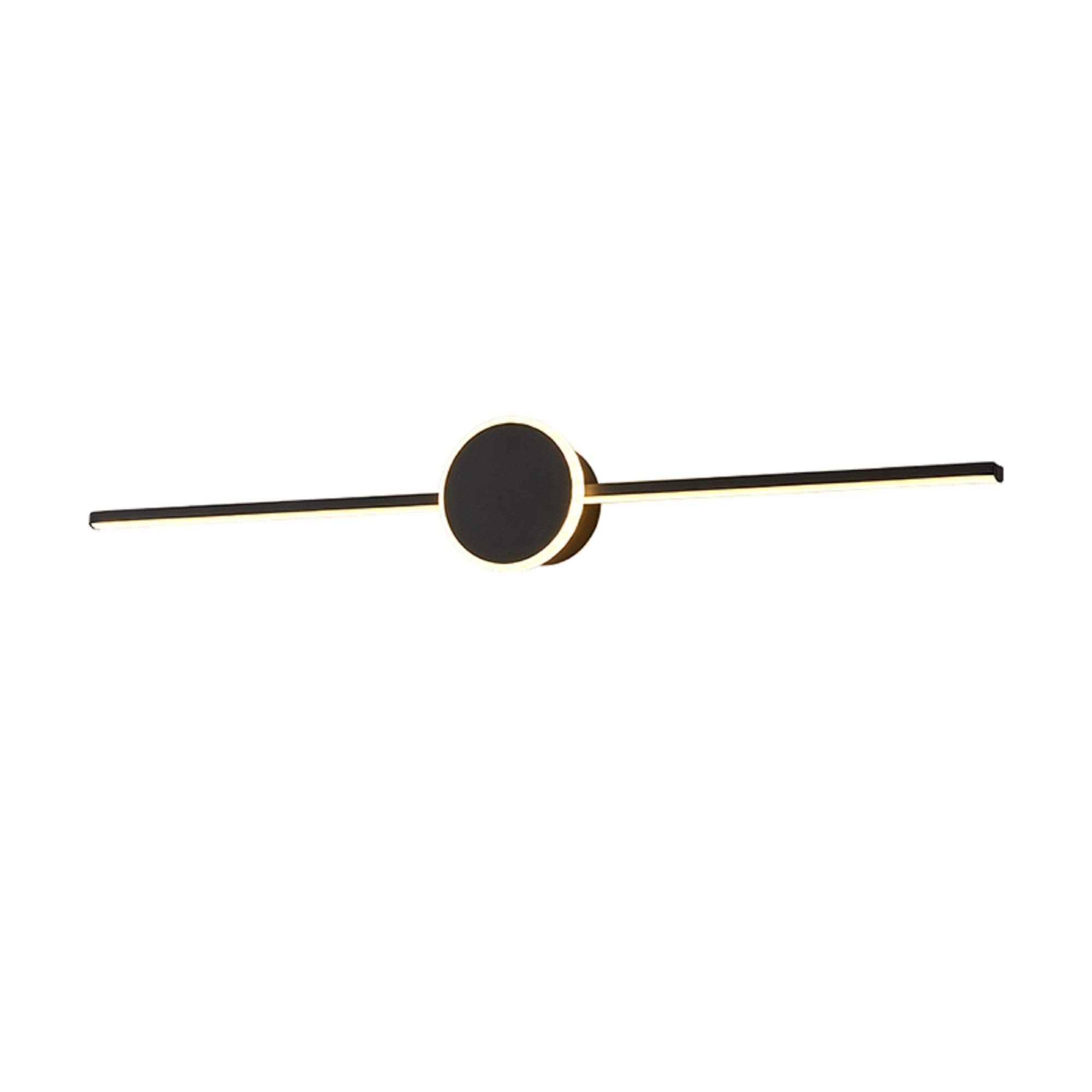 Modern LED Bathroom Vanity Light Fixture - 31.5 Inch Linear Shade Wall Mount Lighting with Metallic Finish (Black) - Perfect for Bathroom, Powder Room, and Dressing Area Illumination
