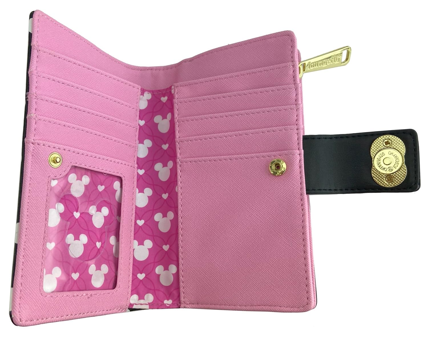 Disney Minnie Mouse Faux Leather Wallet Snap Flap Clutch by Loungefly - Stylish Crossbody Bag for Women, Perfect for Theme Parks, Shopping & Daily Use